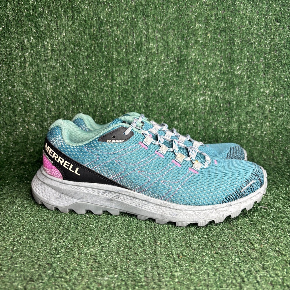 Merrell Fly Strike Trail Running Athletic Outdoors Sneaker Blue Womens Size 9.5
